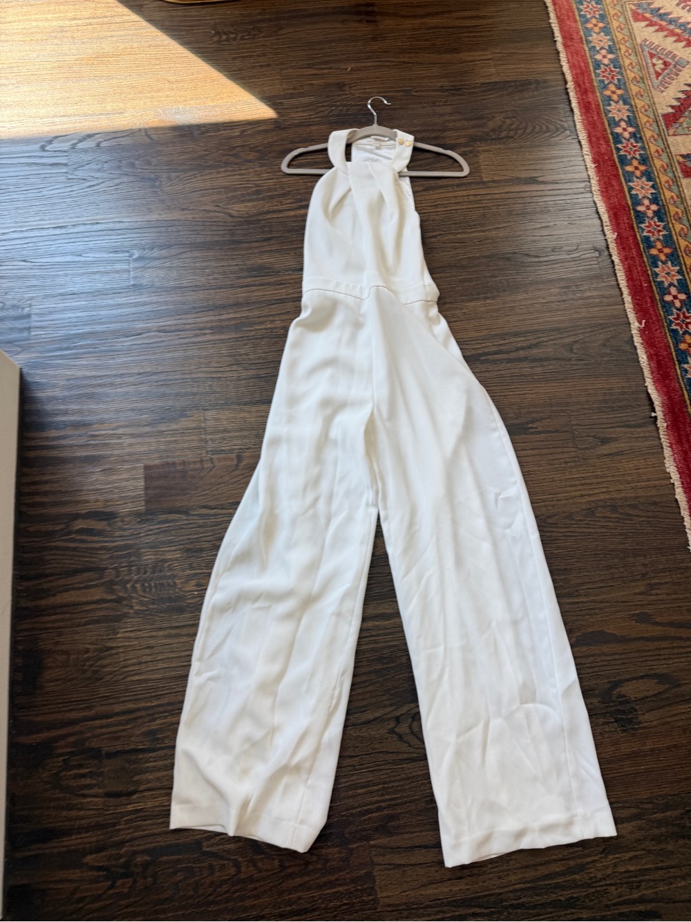 Ted Baker White Halter-Neck Wide Leg Jumpsuit